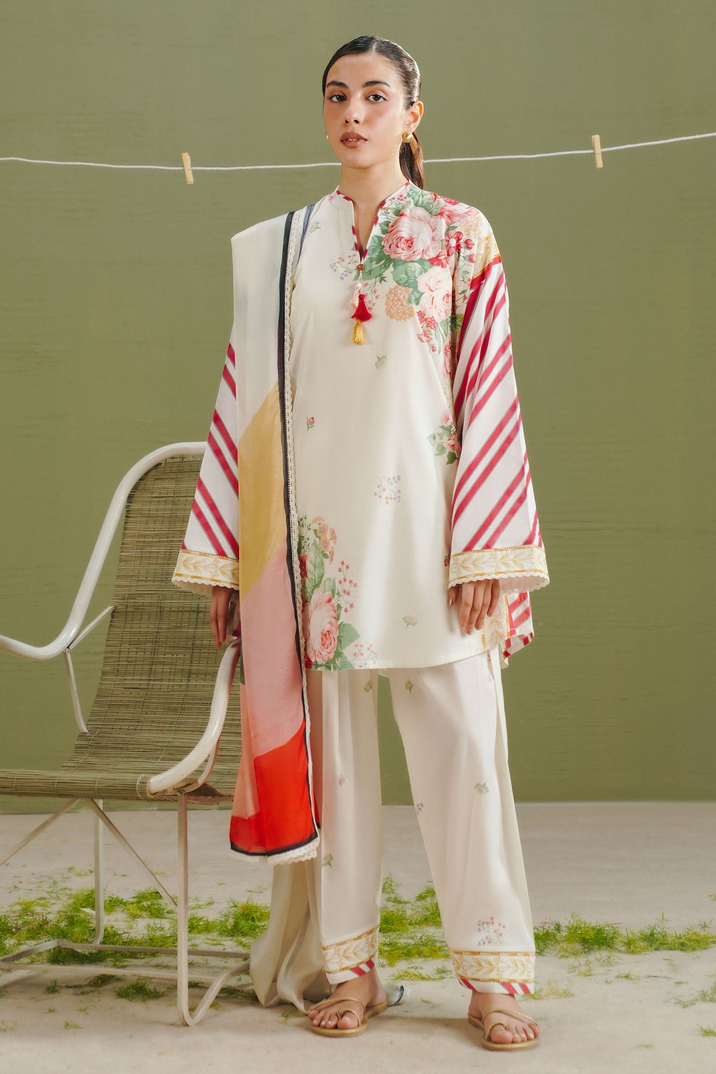 Zara Shahjahan | Coco Prints 26 | Zeya-1A - Casual Dress - available at Maria Faisal in UK and USA.