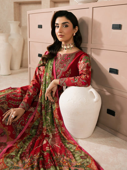 Gulaal | Syra Lawn 26 | Nael D - 1 - Luxury Dress - available at Maria Faisal in UK and USA.
