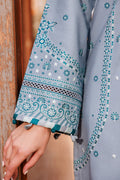Farasha | Dastoor Embroidered Lawn SS24 | BERYL GREY - Waniyas