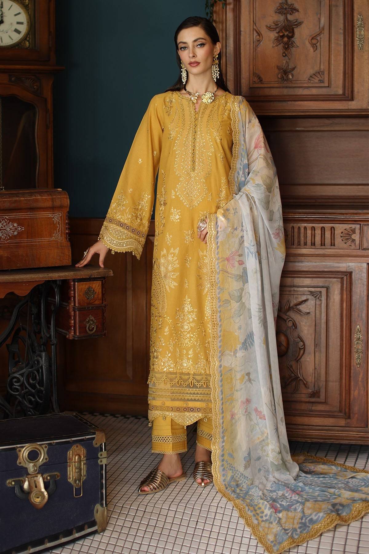 Nureh | Maya Lawn | NS-155 by Maria Faisal - Registered Vendor of : Nureh - type : Ladies Clothes - 100% original wedding dresses