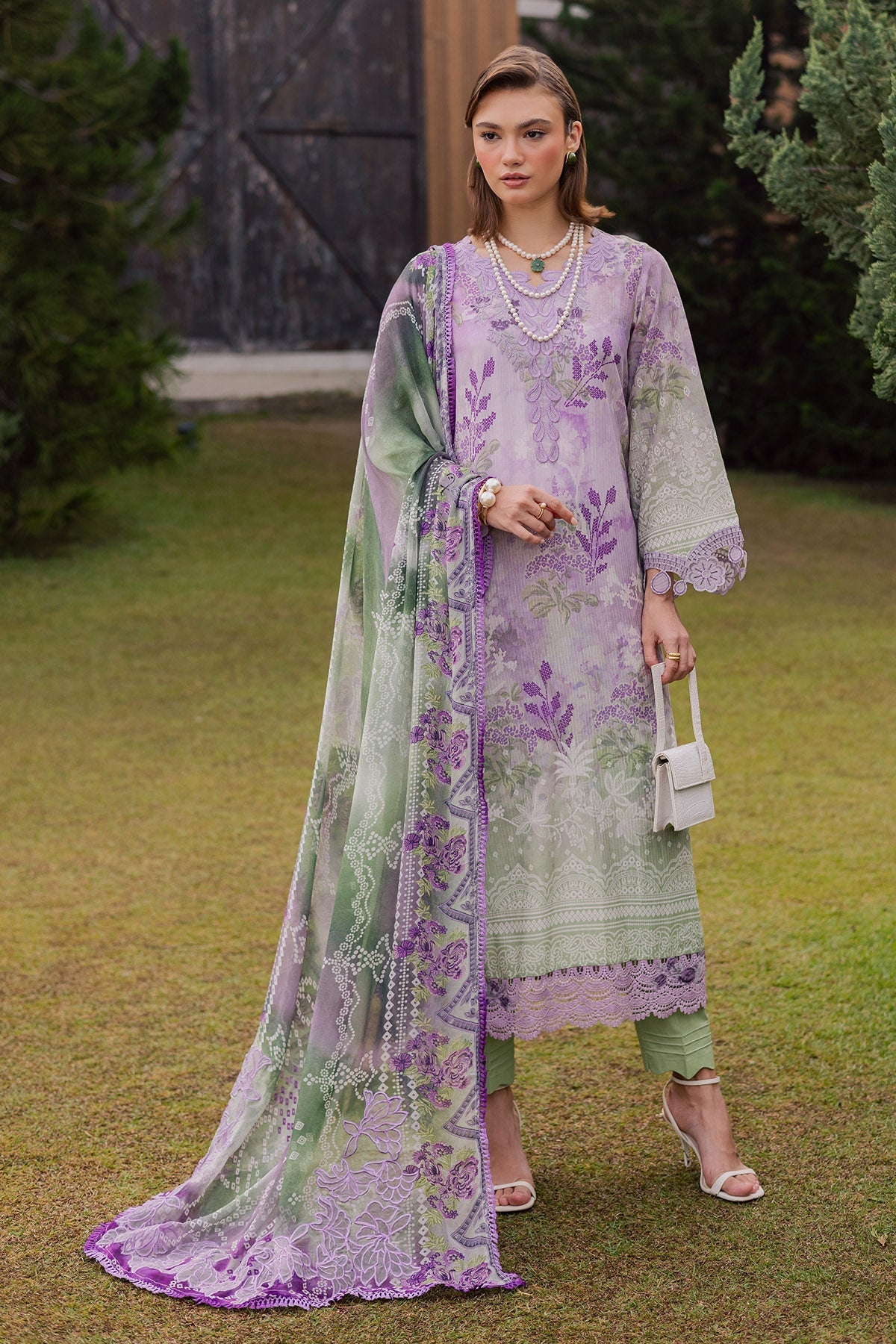 Nureh | Gardenia Lawn 26 | NSG-211 - Dress - available at Maria Faisal in UK and USA.