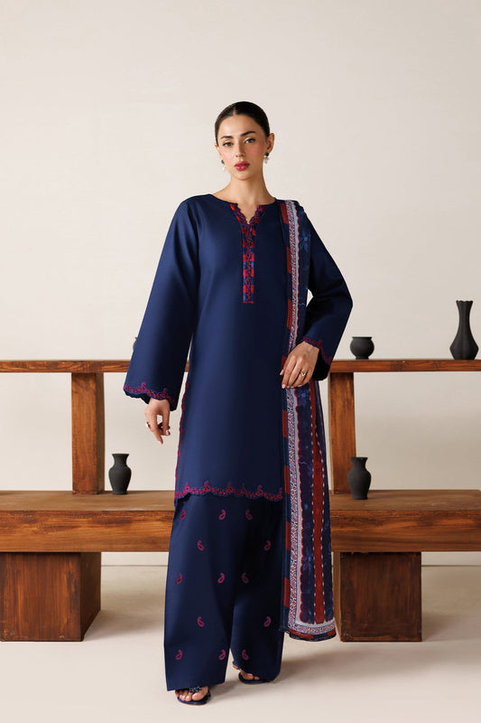 Farasha | Summer Melody 26 | Indigo Grace - Casual Dress - available at Maria Faisal in UK and USA.