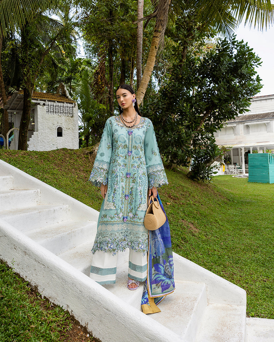 Esmel | Mon Tresor Luxe Lawn 26 | Memento Vivere - Luxury Dress - available at Maria Faisal in UK and USA.