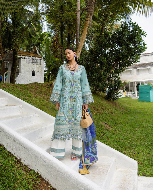Esmel | Mon Tresor Luxe Lawn 26 | Memento Vivere - Luxury Dress - available at Maria Faisal in UK and USA.