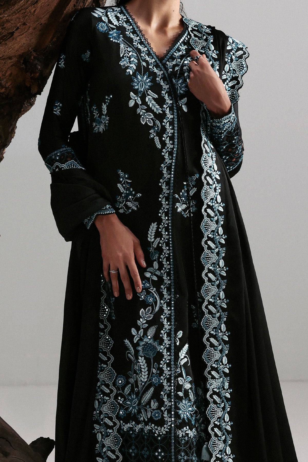Afrozeh | Slate Ready to Wear | Rhylen - Ladies Clothes - Maria Faisal