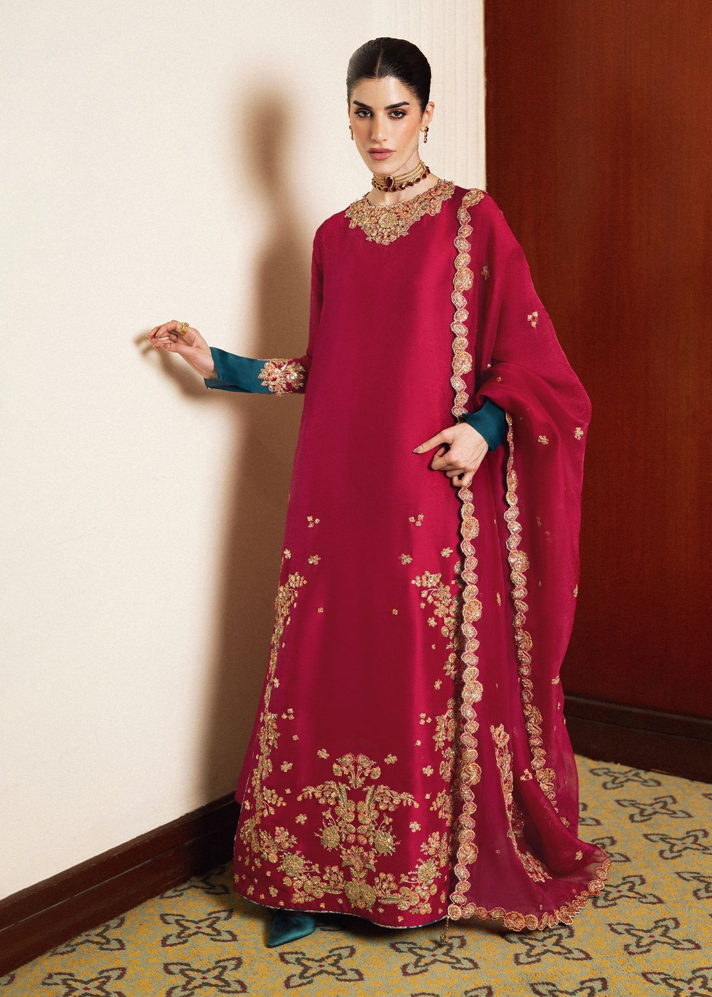 Hussain Rehar | Luxury Pret 26 | Luniere - Luxury Dress - available at Maria Faisal in UK and USA.