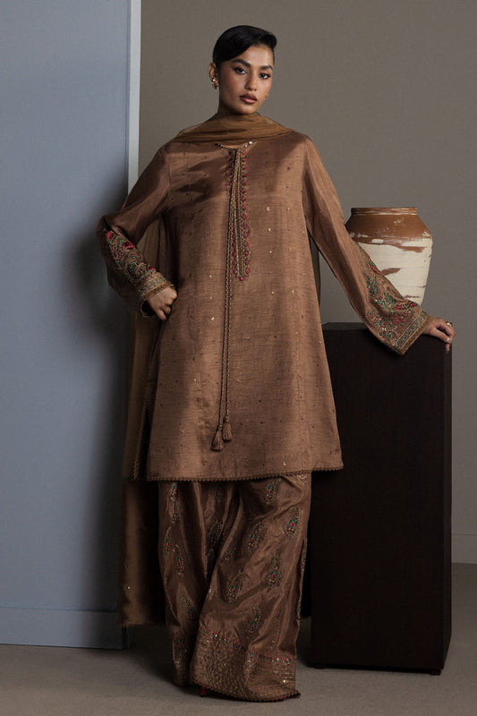 Zara Shahjahan | Festive 26 | Kahvaan - Luxury Dress - available at Maria Faisal in UK and USA.