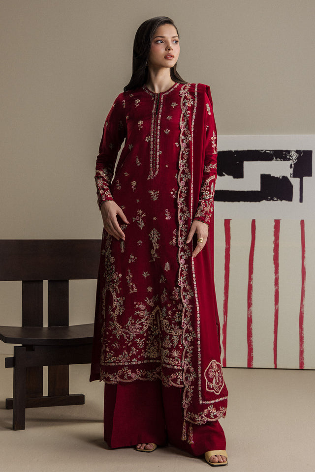 Zara Shahjahan | Festive 26 | Rukhsaar - Luxury Dress - available at Maria Faisal in UK and USA.