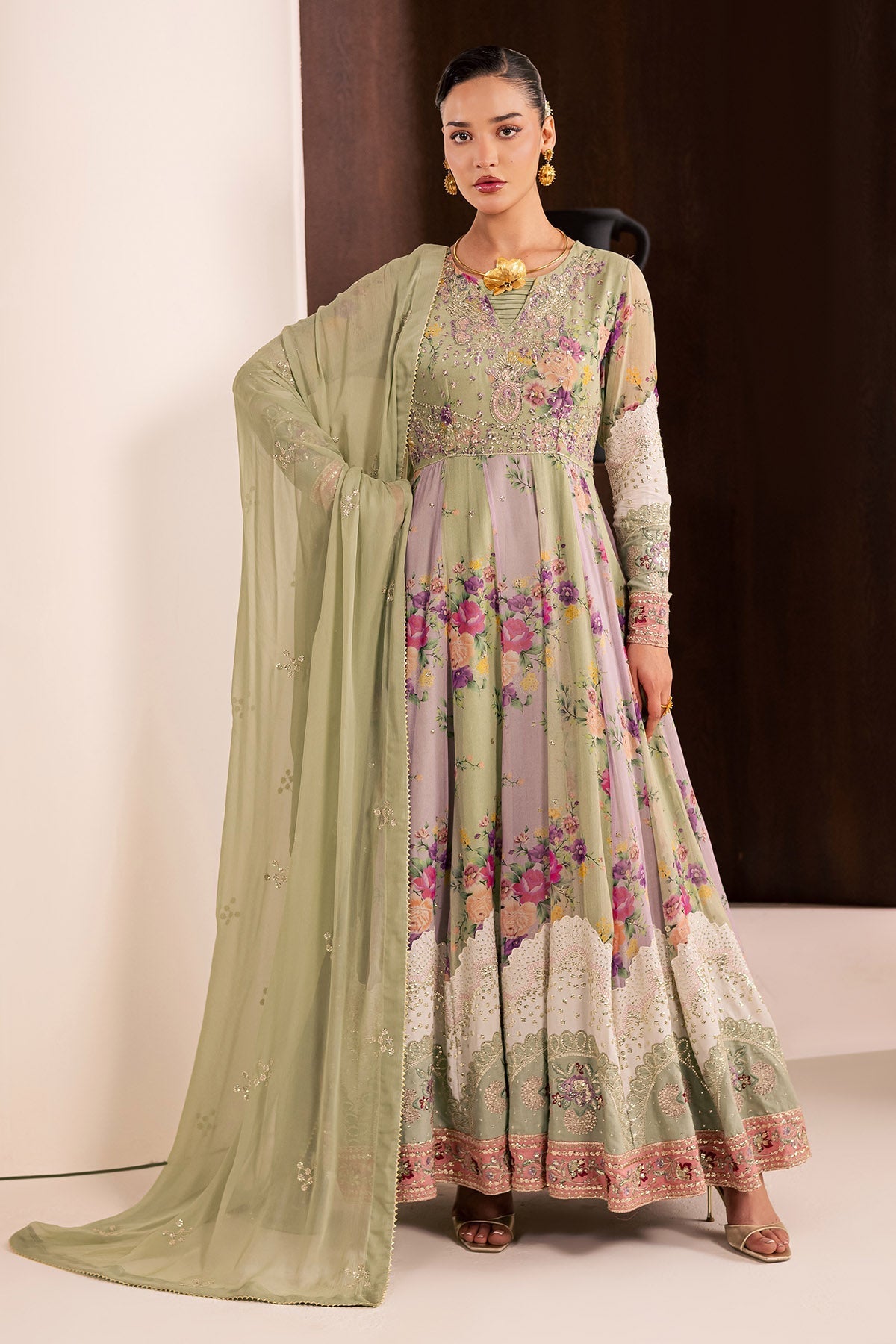 Nureh | Fancy Formal | NP-774 - Formal Dress - available at Maria Faisal in UK and USA.