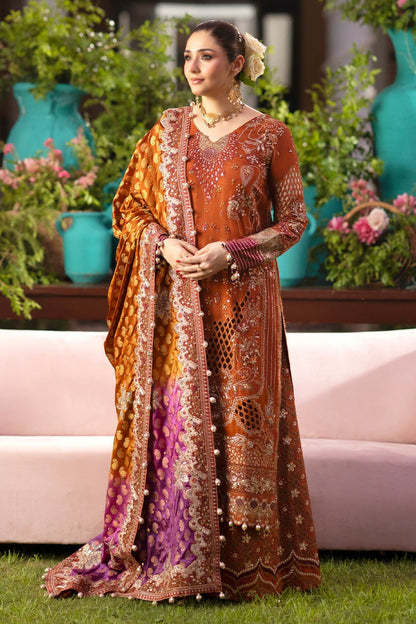 Nureh | Jhoomro Formals |NL-98 Elyana - Formal Dress - available at Maria Faisal in UK and USA.