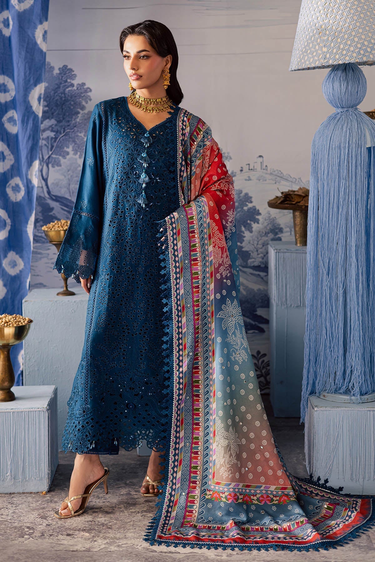 NE-206 – authentic Pakistani dress from the Bazaar Luxe 25 collection for women in the UK