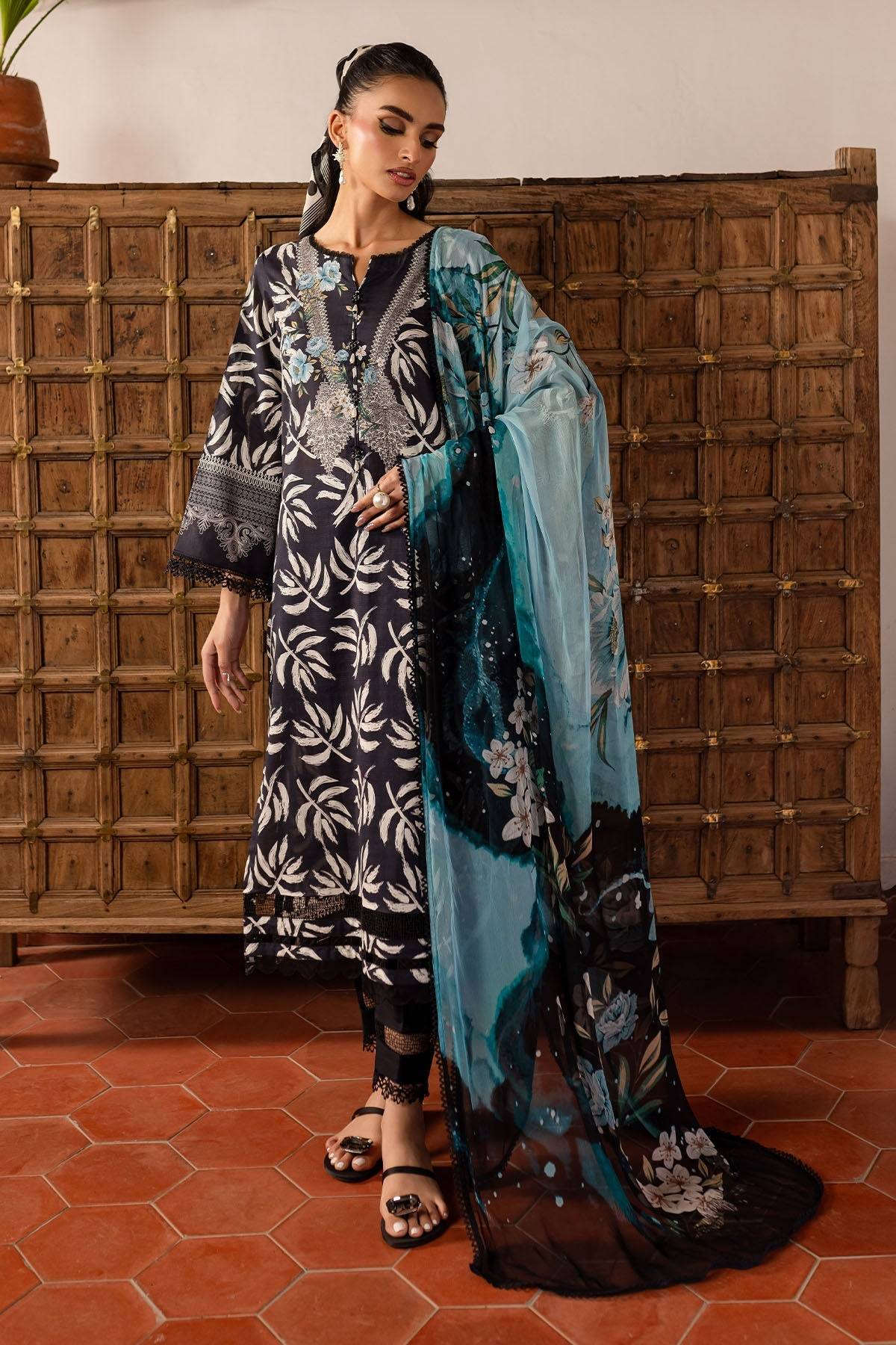 Nureh | Printed Lawn 25 | SP-142 by Maria Faisal - Registered Vendor of : Nureh - type : Ladies Clothes - 100% original wedding dresses