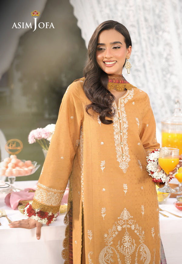 Asim Jofa | Summer Rhapsody | AJUBU-04 Embroidered Jacquard - Ladies Clothes - Maria Faisal