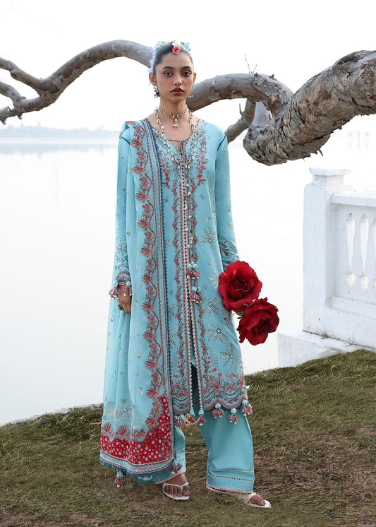Hussain Rehar | Kalabagh Luxury Lawn 26 | Sepher - Luxury Dress - available at Maria Faisal in UK and USA.