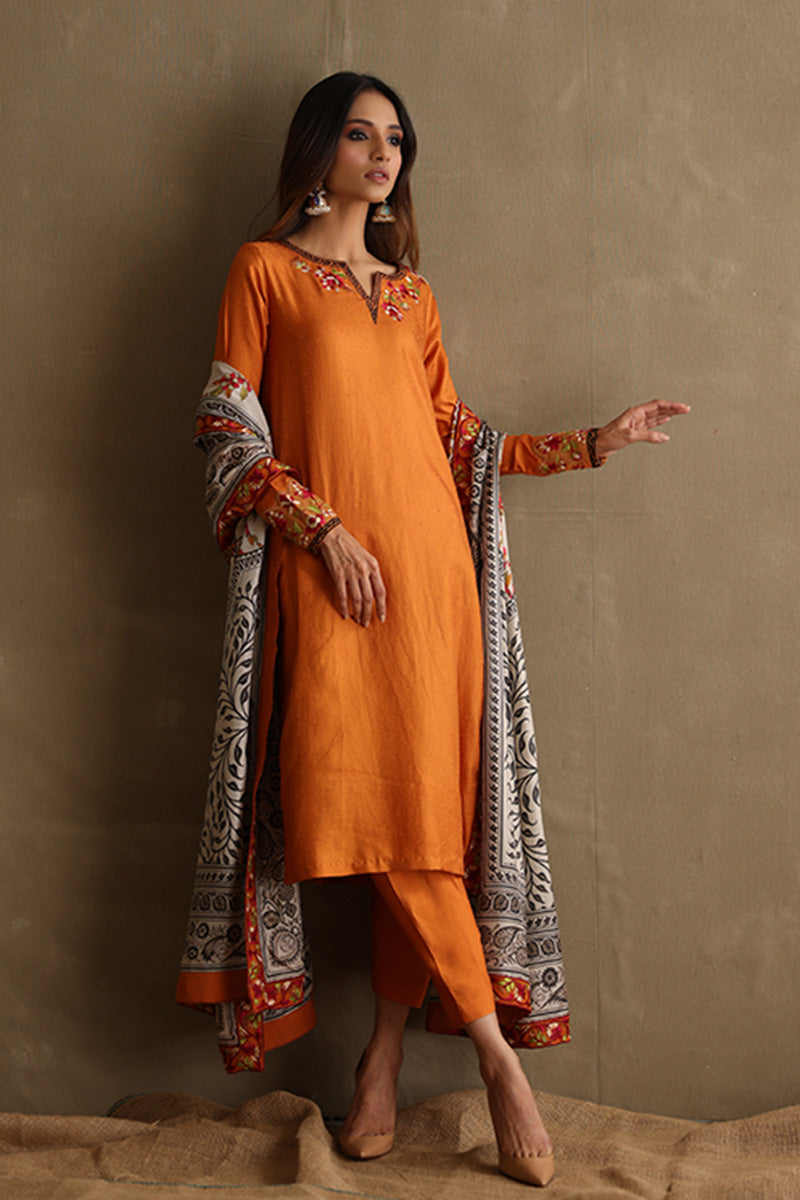 Mina Hasan | Signature Pret | Aafrah - Luxury Dress - available at Maria Faisal in UK and USA.