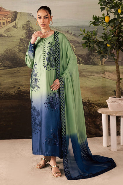 Nureh | Shades of Winter | NP-677 - Casual Dress - available at Maria Faisal in UK and USA.