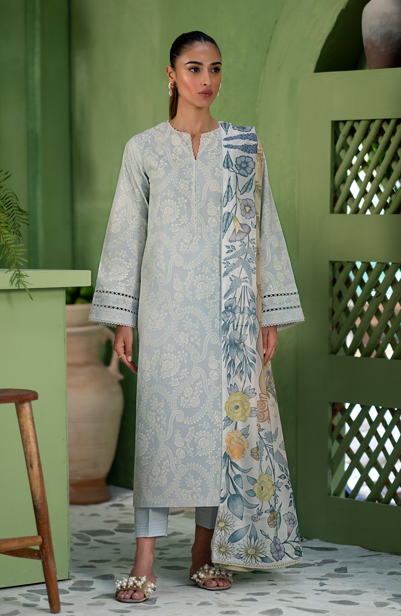 Seran | Artisan Lawn 25 | GLACE by Maria Faisal - Registered Vendor of : Seran - type : Ladies Clothes - 100% original wedding dresses