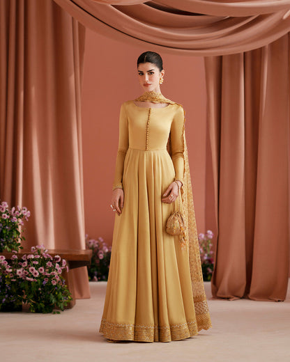 Faiza Saqlain | Roim Silk Edit | Alaa - Luxury Dress - available at Maria Faisal in UK and USA.