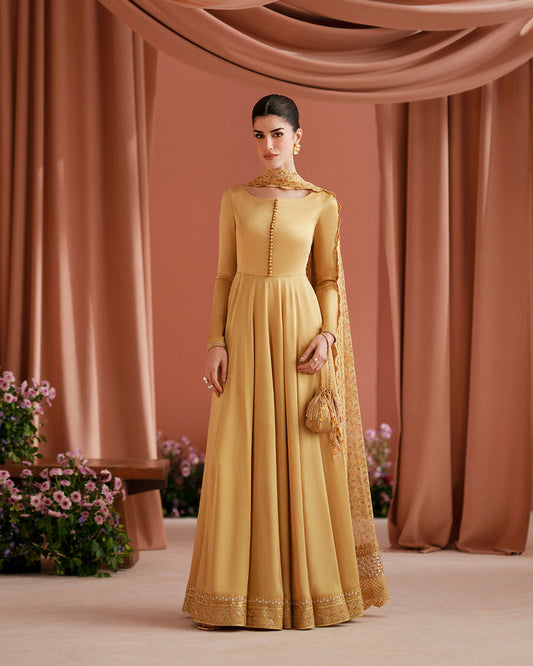 Faiza Saqlain | Roim Silk Edit | Alaa - Luxury Dress - available at Maria Faisal in UK and USA.