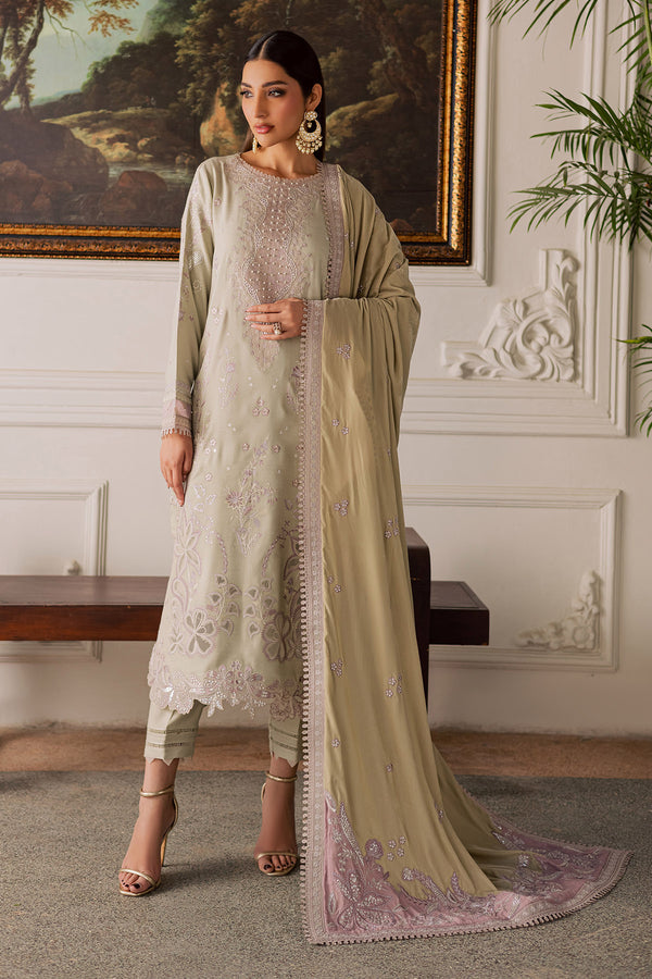 NE-203 – authentic Pakistani dress from the Exclusive Leather Peach collection for women in the UK