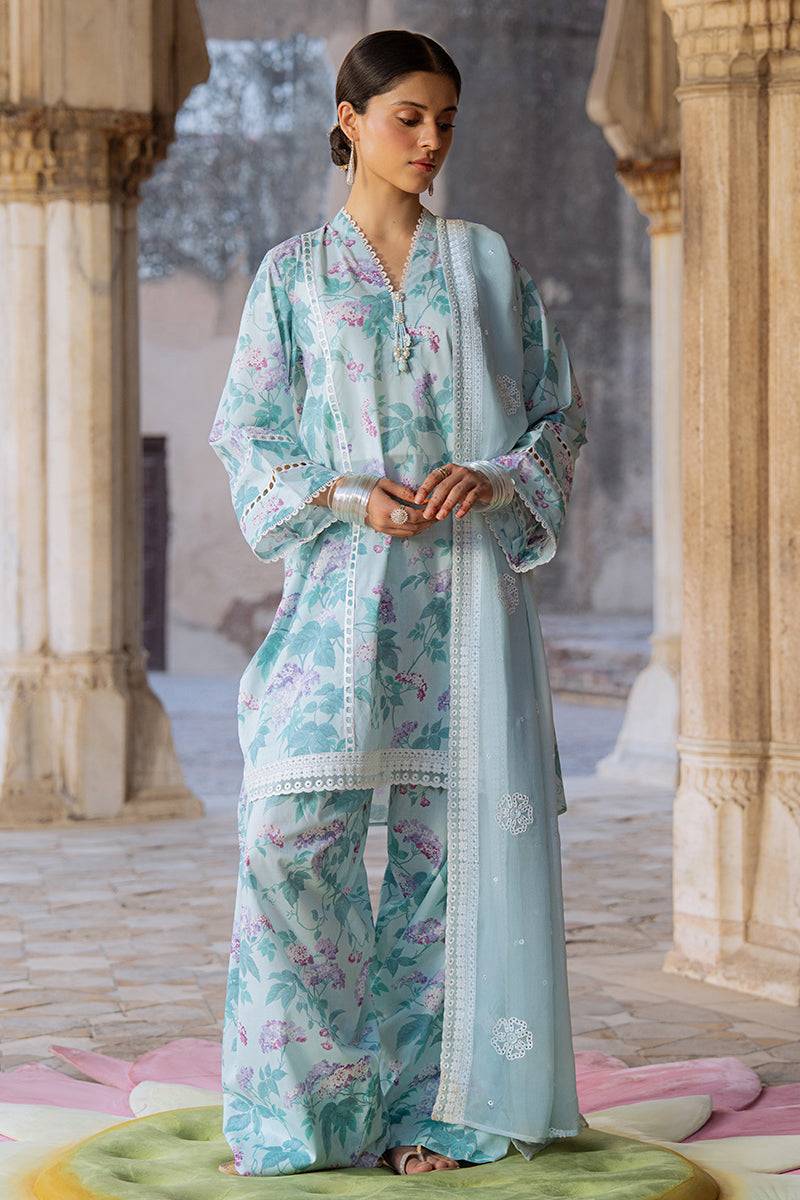 Cross Stitch | Eid Lawn Edit 25 | MINT GLAMOUR by Maria Faisal - Registered Vendor of : Cross Stitch - type : Ladies Clothes - 100% original wedding dresses