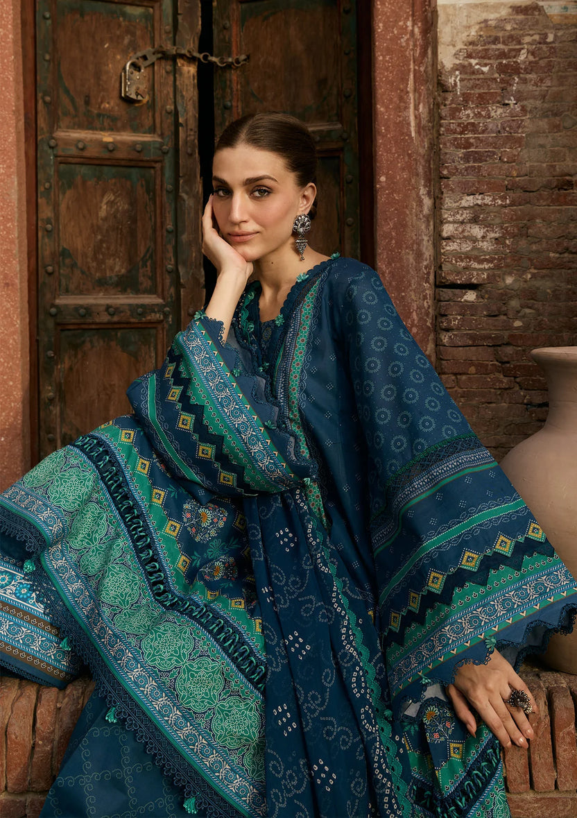 Kahf Premium | Prints Collection 26 | KPS-1B SUMBUL - Luxury Dress - available at Maria Faisal in UK and USA.