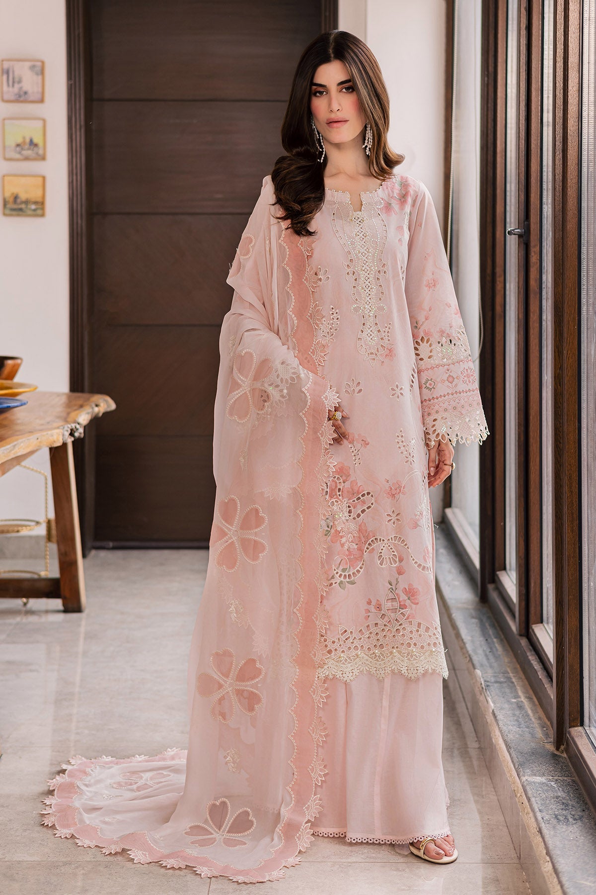 Nureh | Raha Lawn | NE-261 - Luxury Dress - available at Maria Faisal in UK and USA.