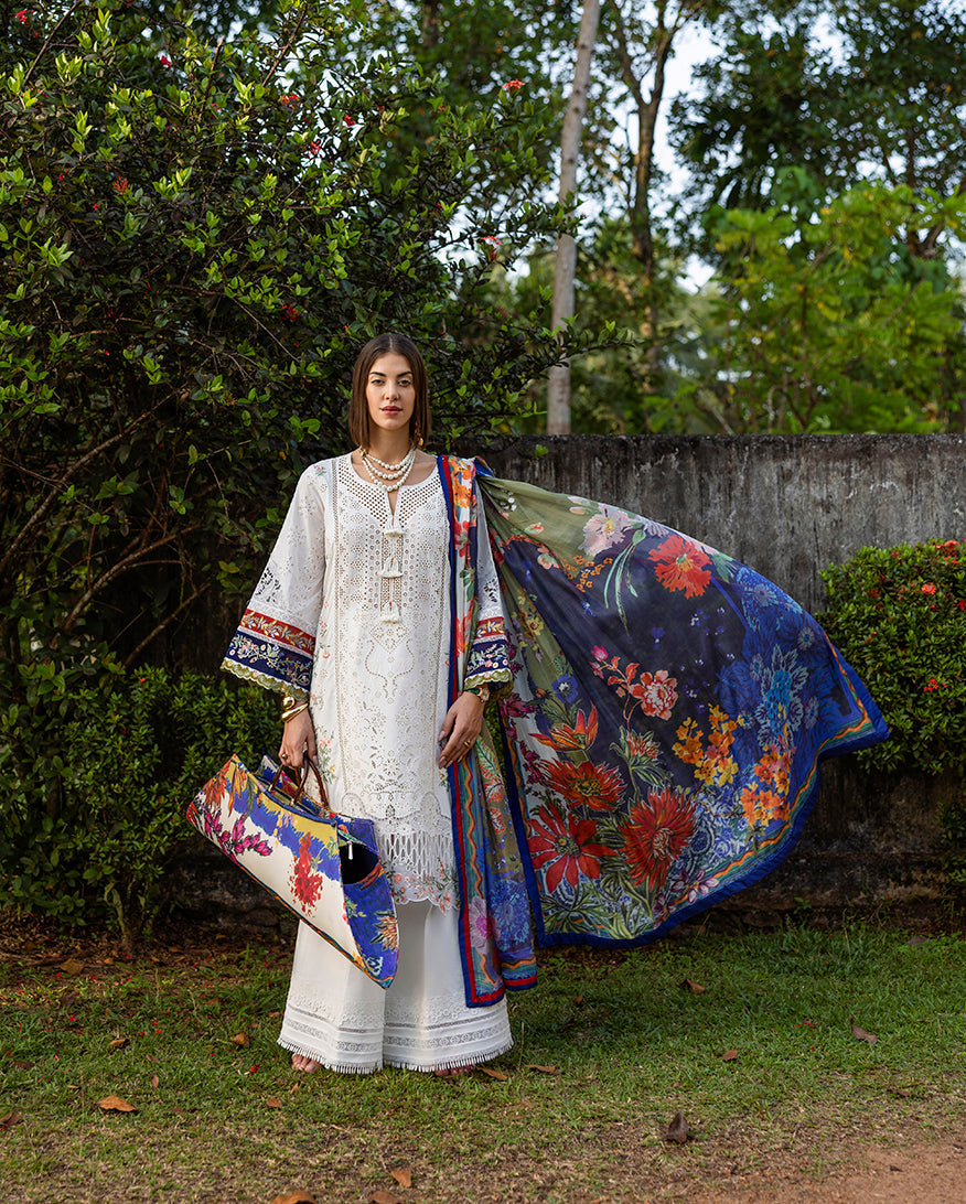 Esmel | Mon Tresor Luxe Lawn 26 | Clair De Lune - Luxury Dress - available at Maria Faisal in UK and USA.