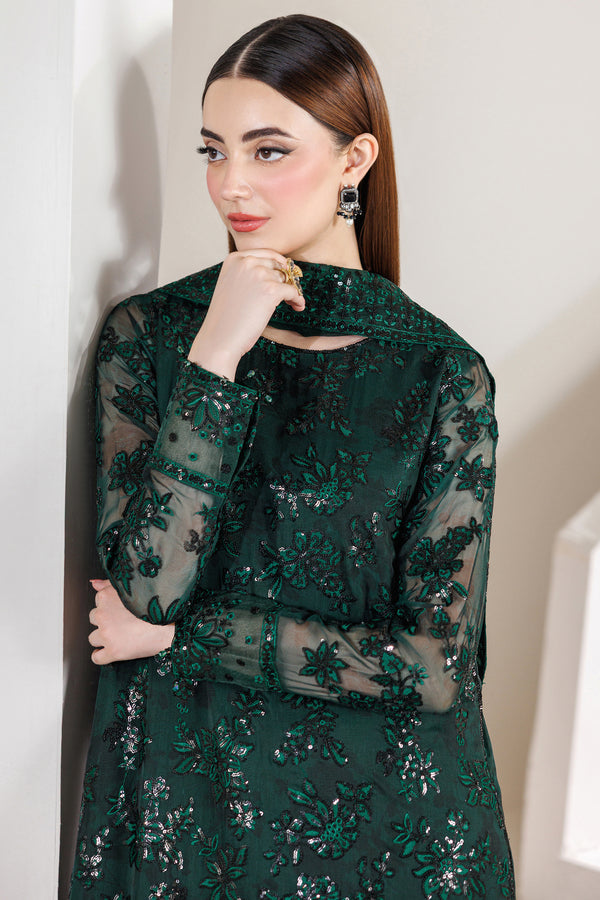 Farasha | Formals 26 | Jade Majesty - Formal Dress - available at Maria Faisal in UK and USA.