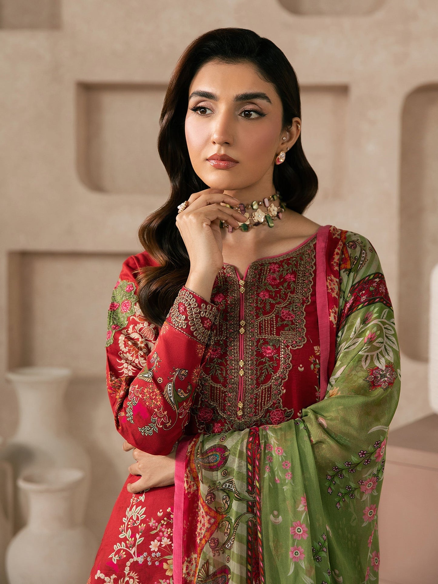 Gulaal | Syra Lawn 26 | Nael D - 1 - Luxury Dress - available at Maria Faisal in UK and USA.