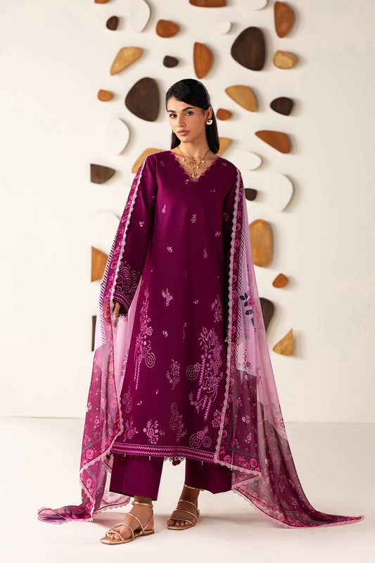 Farasha | Summer Melody 26 | Plum Grace - Casual Dress - available at Maria Faisal in UK and USA.
