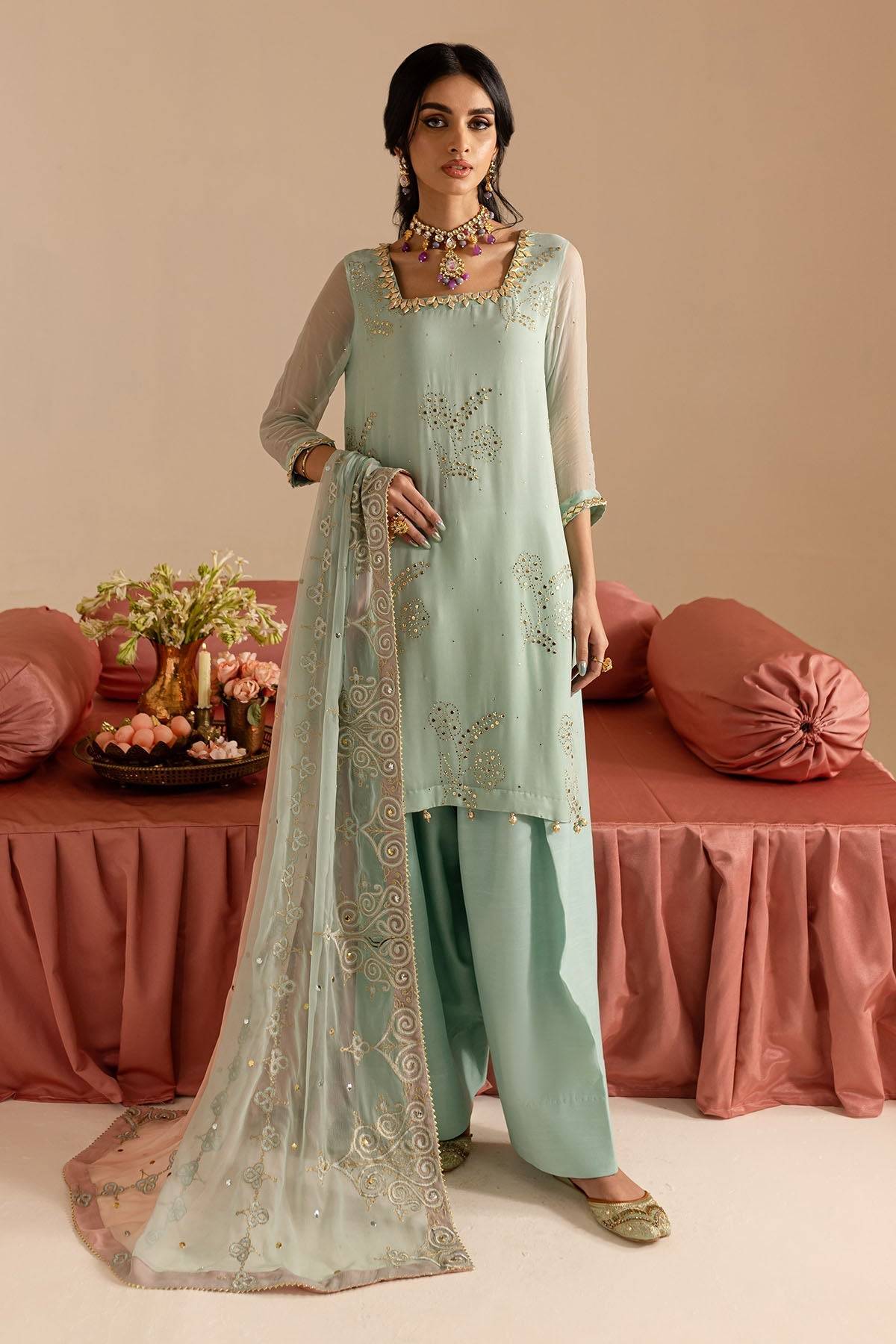 Nureh | Mukeshkari Formals | MK-11 by Maria Faisal - Registered Vendor of : Nureh - type : Ladies Clothes - 100% original wedding dresses