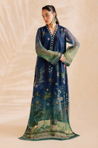 Nureh | Shades of Summer | NP-739 - Luxury Dress - available at Maria Faisal in UK and USA.