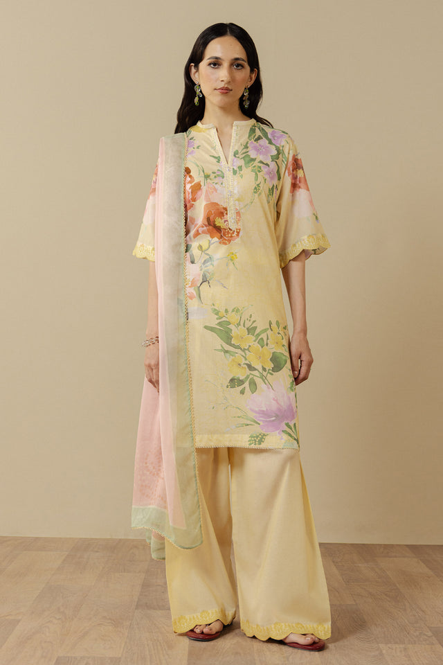 Zara Shahjahan | Coco Prints 26 | Avena-3B - Casual Dress - available at Maria Faisal in UK and USA.