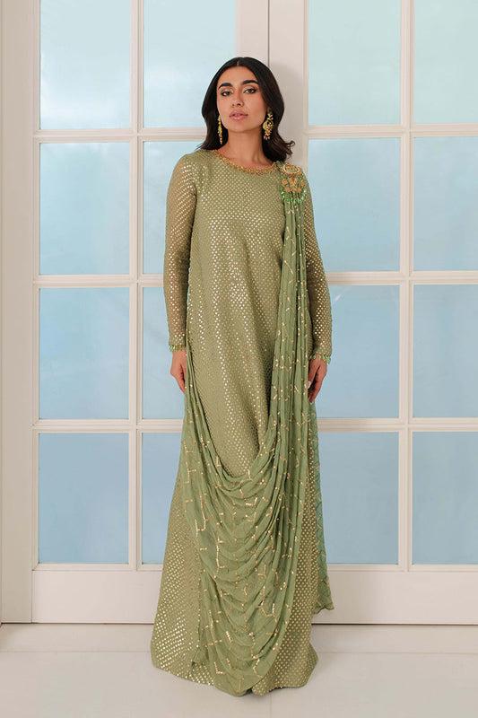 Mina Hasan | Signature Pret | Sonya - Luxury Dress - available at Maria Faisal in UK and USA.