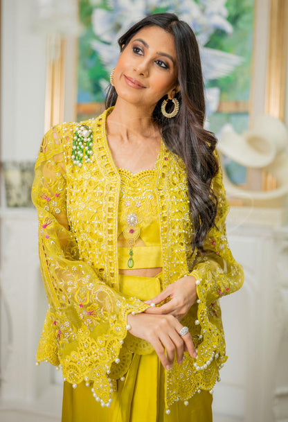 Layla Chatoor | Luxury Pret | Zaria - Luxury Dress - available at Maria Faisal in UK and USA.