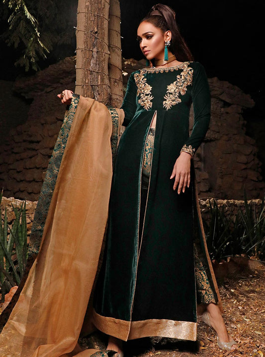 Zainab Chottani | Semi Formals | DARK MOSS TOPAZ - Ladies Clothes - Maria Faisal
