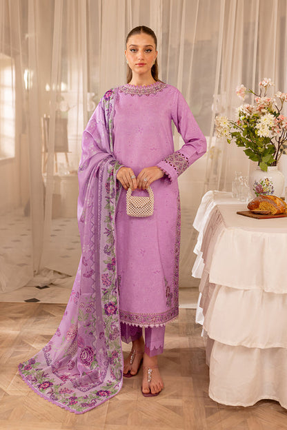 Farasha | Seraya Lawn 24 | VOILET - Designer Dress with Intricate embroidery and embellishments. Shop elegent wedding dress at Maria Faisal.