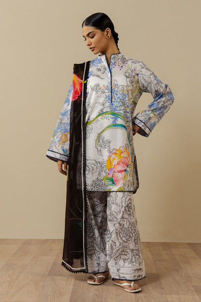 Zara Shahjahan | Coco Prints 26 | Fiora-2A - Casual Dress - available at Maria Faisal in UK and USA.