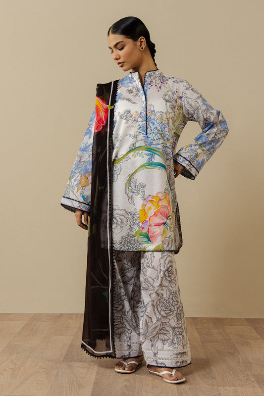 Zara Shahjahan | Coco Prints 26 | Fiora-2A - Casual Dress - available at Maria Faisal in UK and USA.