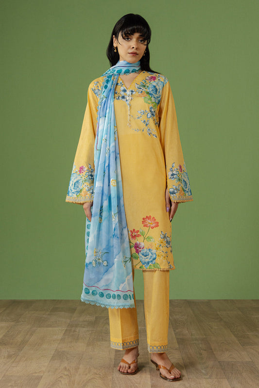 Zara Shahjahan | Coco Prints 26 | Celene-4B - Casual Dress - available at Maria Faisal in UK and USA.