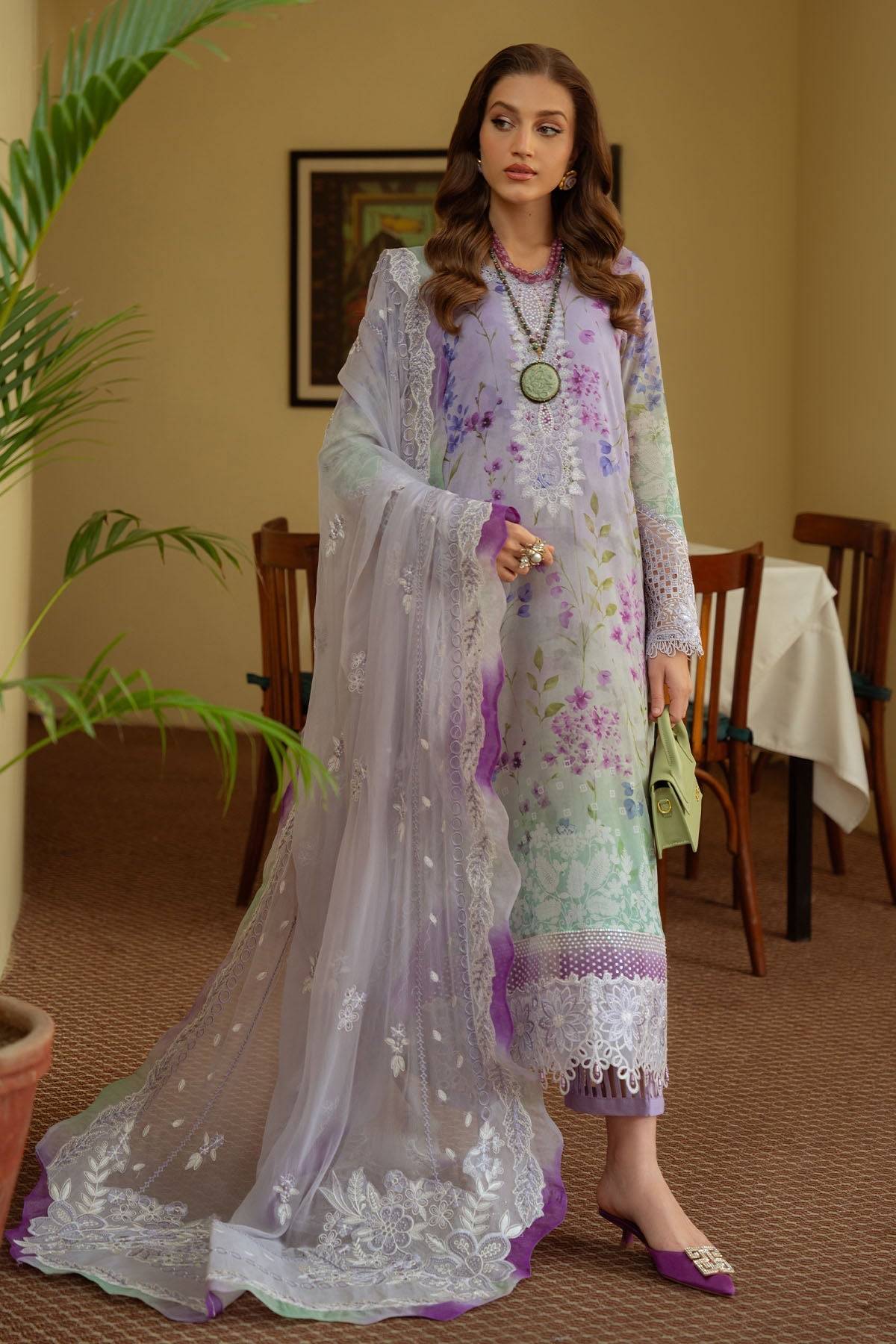 Nureh | Maya Swiss Lawn | NS-148 by Maria Faisal - Registered Vendor of : Nureh - type : Ladies Clothes - 100% original wedding dresses