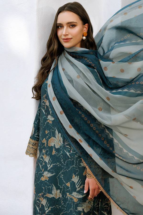 Farasha | Printed Essentials | Teal Bell by Maria Faisal - Registered Vendor of : Farasha - type : Ladies Clothes - 100% original wedding dresses