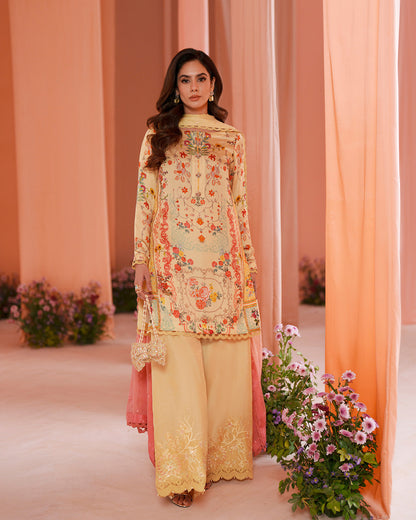 Faiza Saqlain | Roim Silk Edit | Resal - Luxury Dress - available at Maria Faisal in UK and USA.