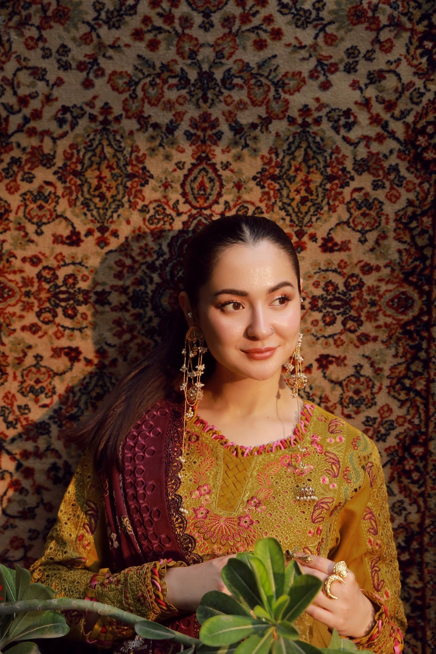 Maryam Hussain | Winter Shawl 25 | Soz - Formal Dress - available at Maria Faisal in UK and USA.