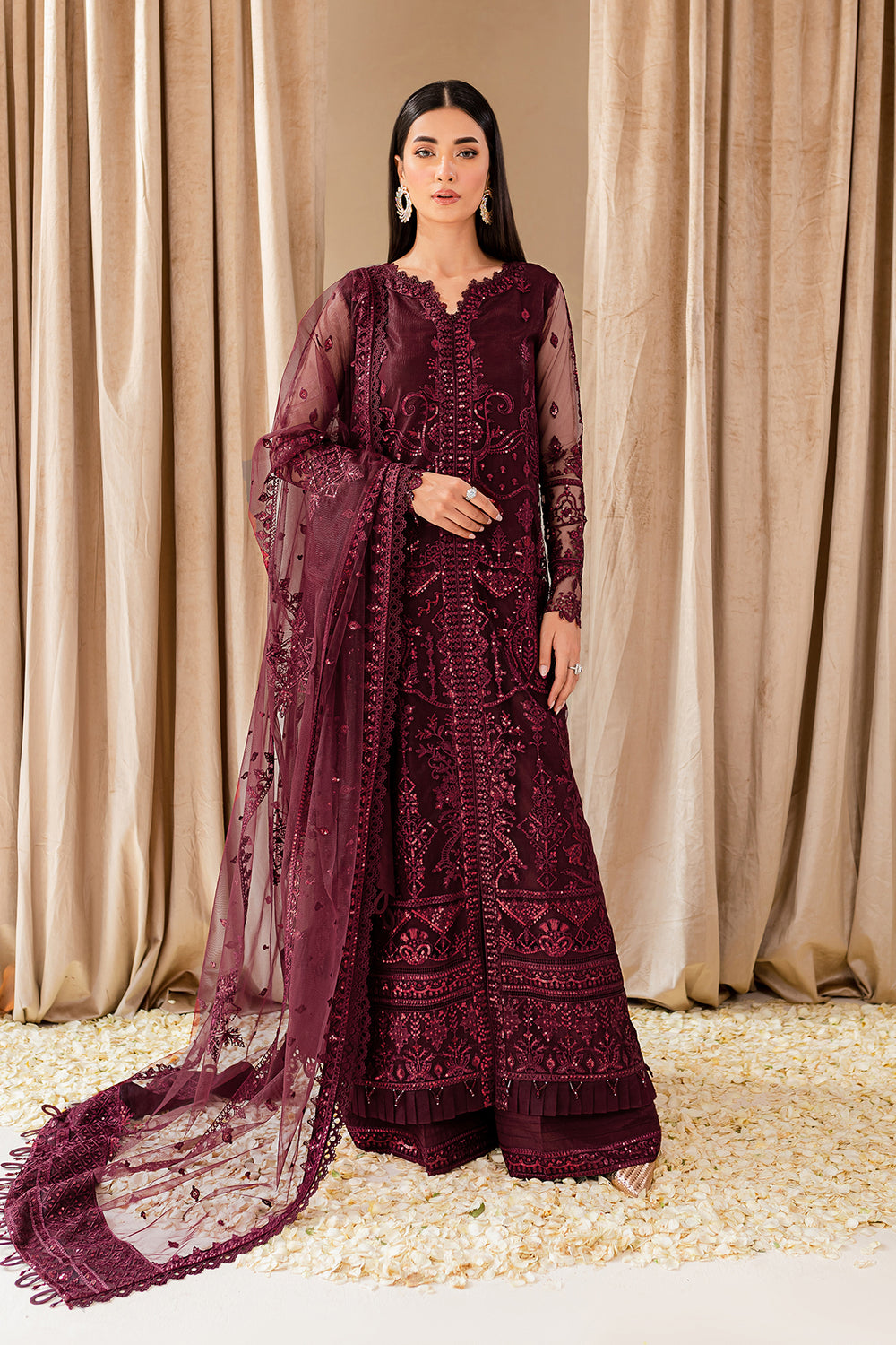 Farasha | Lumiere Formals | CYRA - Designer Dress with Intricate embroidery and embellishments. Shop elegent wedding dress at Maria Faisal.