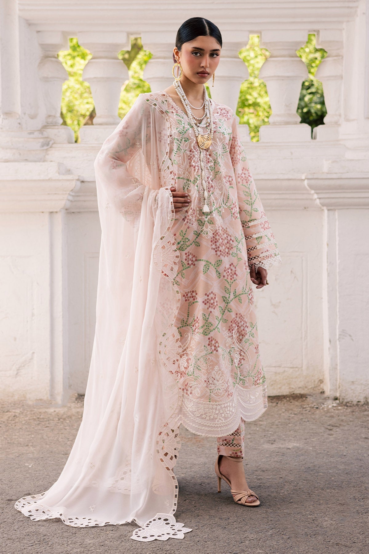 Nureh | Maya Lawn | NS-169 - Luxury Dress - available at Maria Faisal in UK and USA.