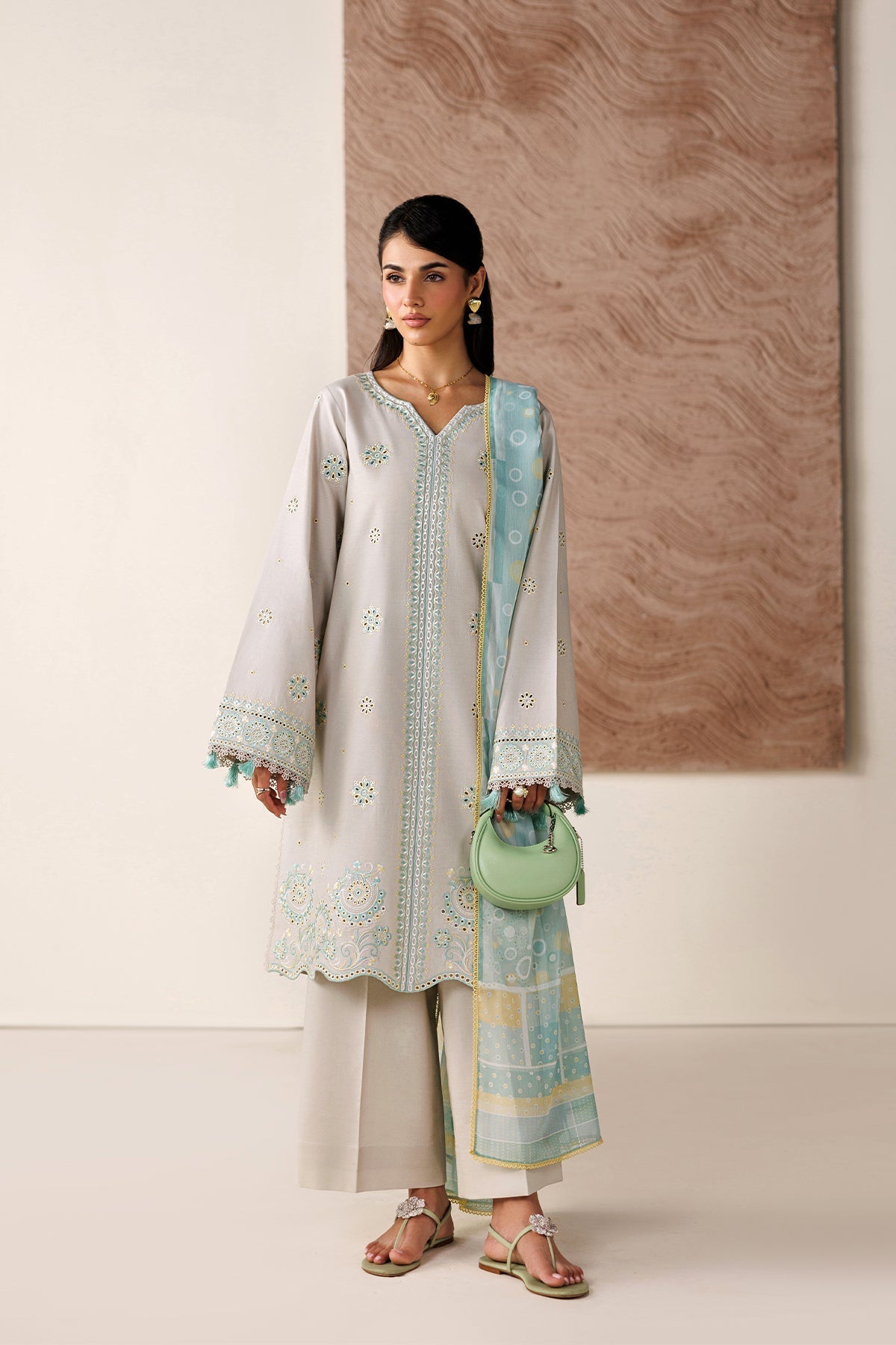 Farasha | Summer Melody 26 | Warm Desert - Casual Dress - available at Maria Faisal in UK and USA.