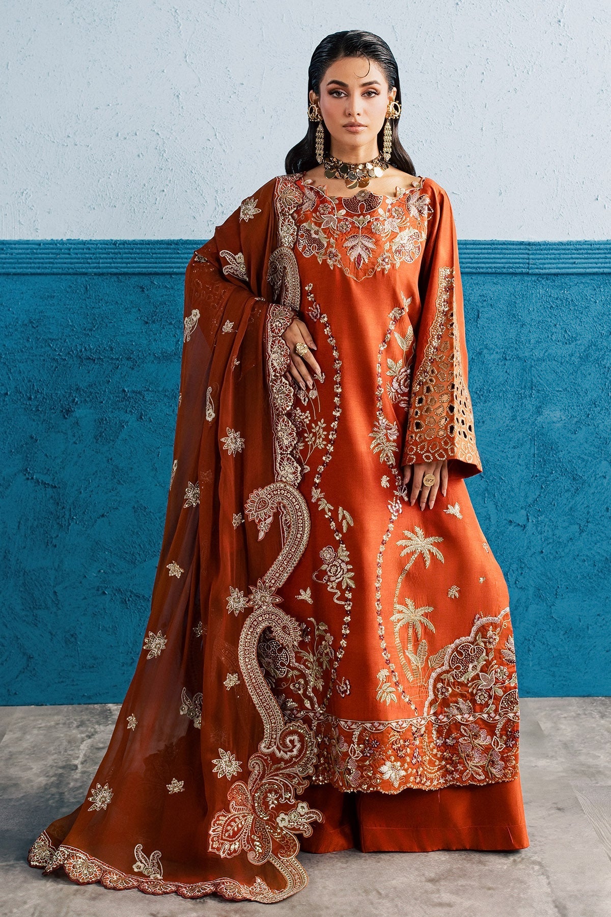 Nureh | Fancy Formal 26 | NP-827 - Formal Dress - available at Maria Faisal in UK and USA.