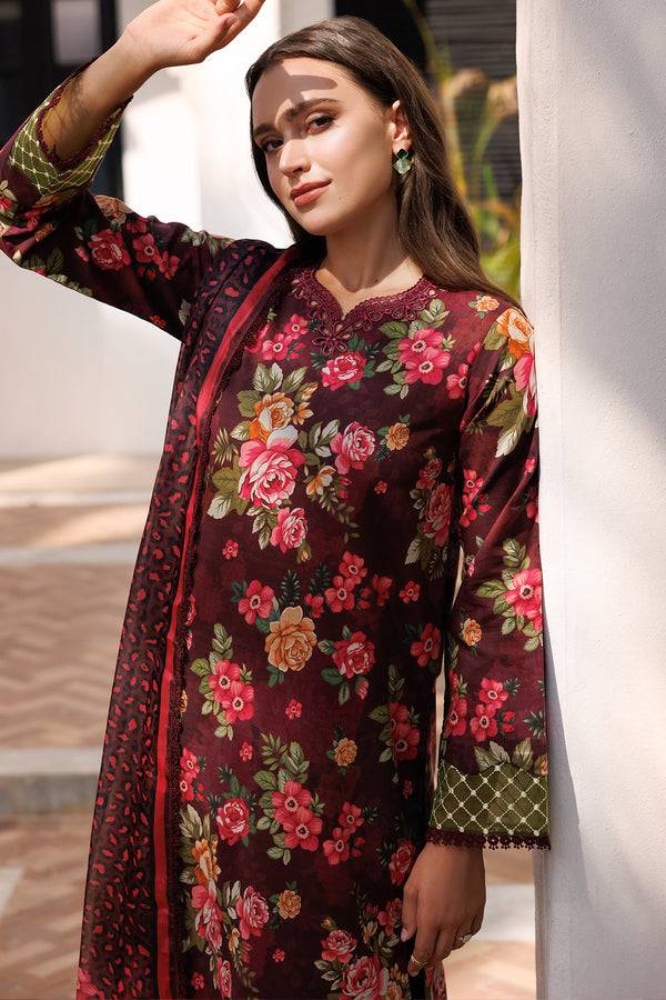 Farasha | Printed Essentials | Floral Berry by Maria Faisal - Registered Vendor of : Farasha - type : Ladies Clothes - 100% original wedding dresses